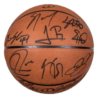 2008 Boston Celtics NBA Champions Team Signed Basketball With 10 Signatures Including Pierce, Garnett & Allen (UDA)